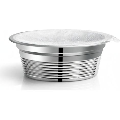 Capsules à café rechargeables réutilisables en acier inoxydable Benfuchen, compatibles avec les filtres à café LAVAZZA A MODO MIO, avec 60 feuilles d'aluminium. (1/5)
