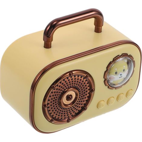 Haut-Parleur sans Fil Mini Style Capsule Spatiale Jaune Abs 500 Mah, Son Stéréo Immersif 360°, Connexion sans Fil Stable, Format Compact avec Poignée (1/5)