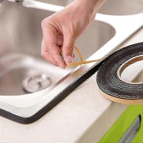 rouleaux de 2 mètres de bandes adhésives auto-adhésives en mousse pour plaques de cuisson multifonctions, éviers de cuisine et de salle de bain, lavabos et autres appareils électroménagers - Jinm (1/5)