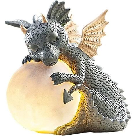 Drachenfiguren für den Garten, Terrassendekoration, Gartenstatue aus Kunstharz (1/5)