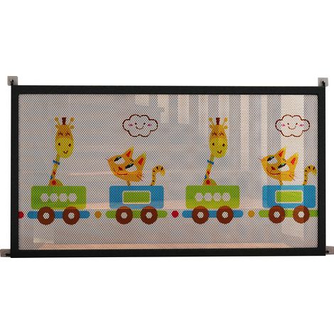Barrière de sécurité extensible pour bébé et animaux - Meshs Baby Gate Set [S/M/L: 89x85cm/134x85cm] - Kit 4 tubes longs + 3 courts + 4 raccords + 4 crochets adhésifs/nail hooks - Matériau plastique d (1/5)