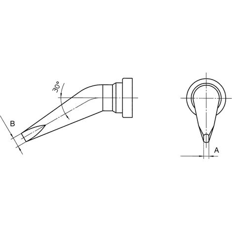 Weller LT-A LX Lötspitze Meißelform, gebogen Spitzen-Größe 1.6 mm Inhalt 1 St.