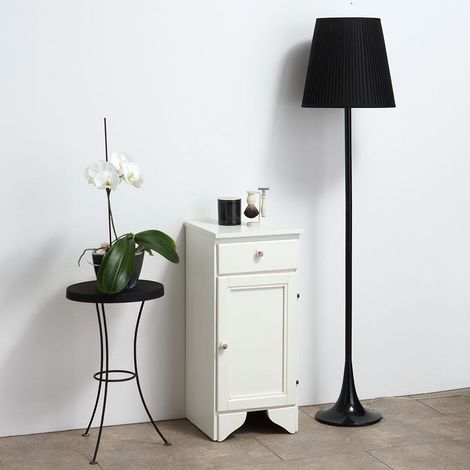 Mueble Con Cajón Y Puerta Cm.33,5 H 80 Blanco Decape Lavanda