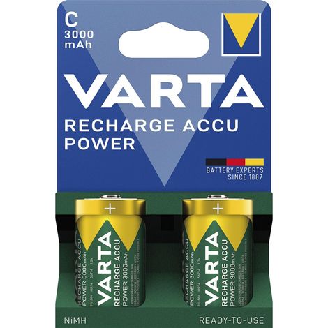 Varta VARTA Ricarica Accu Power C 3000 mAh Blister 2 Baby (C)-Akku Alkali-Manganese 1.5V 2 St.