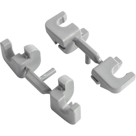 VS TAL Side Korb-Befestigungsclips für KB 300 mm Kunststoff verkehrsgrau 4 Stück