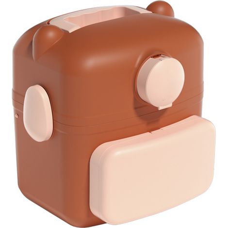Boîte de rangement médicale en plastique multicouche grande capacité, motif ours en dessin animé, pour la maison et les voyages. Idéale pour la maison et les voyages. (1/5)