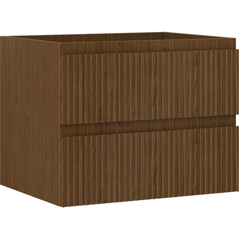Mexen Rivel mobiletto bagno sottolavabo 60 cm, 2 cassetti, scanalato, noce - 91A20-06047-2-BFF86 (1/5)