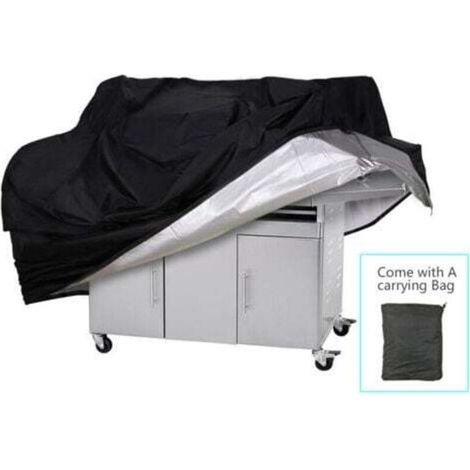 Housse pour Barbecue,Housse résistante pour Barbecue gaz en 210D Tissu Oxford résistant aux poussières et imperméable,Couverture de Barbecue avec Sangles Autocollantes (100X60X150 cm) (1/4)