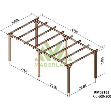 Cochera de Madera Rio (Maderland) - 600 x 300 cm