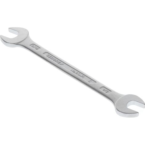 Llaves planas dobles en pulgadas americanas, lado e/planos : 1/2 x 9/16 pulgadas, Largo 190 mm