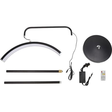 Luminaire sur pied LED demi-lune noir 19 pouces 50W 100-240V pour salon de beauté tatouage (1/5)