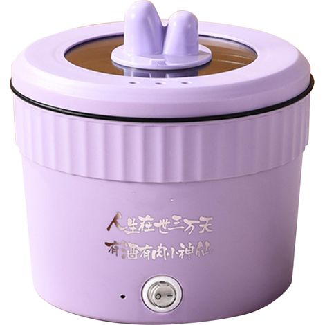 1.5L Bouilloire Électrique Multifonction 18cm, Cuiseur Rapide de Nouilles Ramen pour Domicile, Étudiant, Dortoir, Prise AU, Violet (1/5)