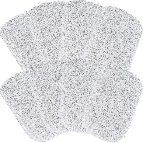 SHINING HOUSE8Pcs Tampon économiseur de Savon Blanc,Tampon Porte-Savon pour Douche,Porte-Savon Auto-drainant,Coussinets de Levage pour Savon pour la Douche,la Cuisine, la Salle de Bain