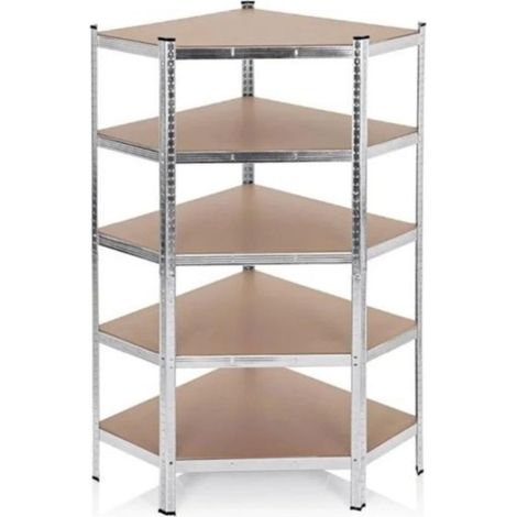 ORION91oficial® - Estantería Esquinera, Galvanizada, Metálica Modular Almacenaje 180x70x40cm Acero y MDF Antihumedad, Hogar, Trastero, Garaje, 5 Baldas Ajustables, Cargas Pesadas 1750Kg Estantería - s (1/3)