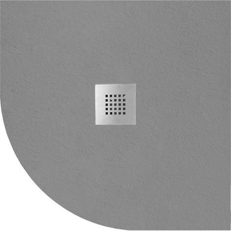 Receveur de douche en marbre de culture MITIA Quadrant 90x90cm, gris (1/4)