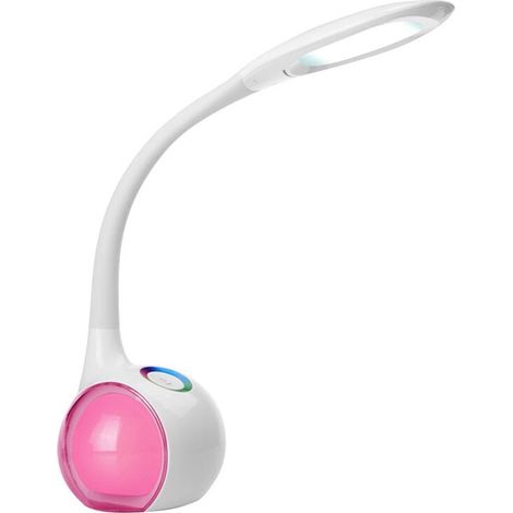 Lampe de Bureau Enfants avec Veilleuse Ambiante, LED Lampe de Chevet Dimmable, Tactile pour Lumière de Couleur et 3 Niveaux de Luminosité, Confortable pour les Yeux,convient aux dortoirs, chambres, es (1/5)
