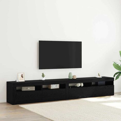 TV-Schränk 2 pcs Schwarz Eichen-Optik 240 x 35 x 40 cm
