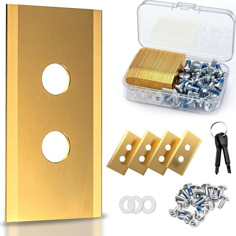 Lot de 48 lames de rechange pour tondeuses à gazon, fabriquées en alliage de carbure de titane pour une coupe précise, lames pour LUBA 1, Luba mini, Yuka mini, ainsi que pour AWD (1/5)