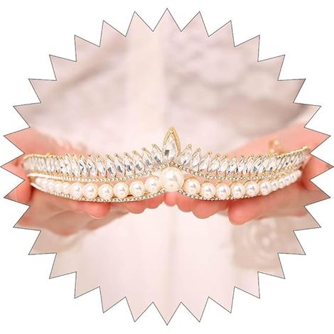 Diadèmes de perles et couronnes, couronnes à tête de cristal, diadèmes de princesse en strass, couronne de mariage pour la mariée, couronne royale pour femmes et filles (1/5)