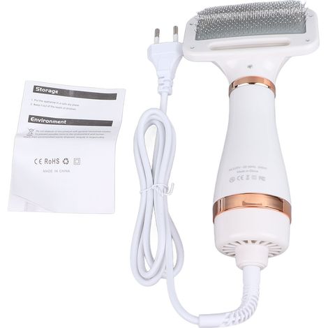 Séchoir portable 2 en 1 pour le toilettage des animaux de compagnie : brosse lissante et séchoir à poils pour chiens et chats. (1/5)