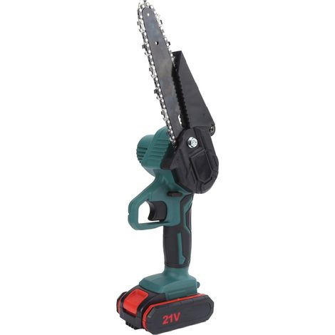 Mini tronçonneuse électrique 550 W, 21 V, pour le jardinage, 1 batterie lithium, 1 charge, longueur 15 cm, 100–240 V CA, prise européenne (1/5)