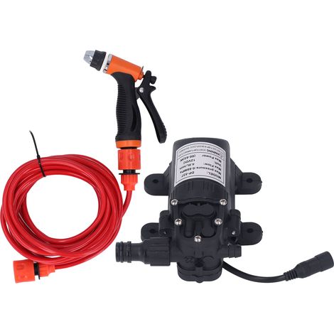 Nettoyeur haute pression portable 12 V, kit de pompe électrique 160 PSI avec 2 tuyaux pour voiture (1/5)
