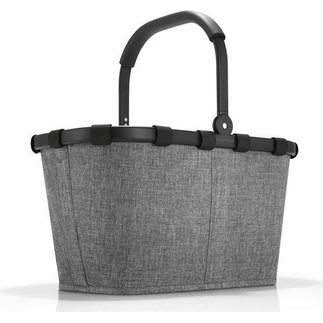 reisenthel carrybag - stabiler Einkaufskorb dede Stauraum und praktische Innentasche, elegantes und wasserabweisendes Design, in Silber Twist silver (1/5)