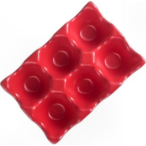 Boîte de rangement pour œufs en céramique, design antichoc, 14,5x9,5x3,2 cm, unité unique (1/4)