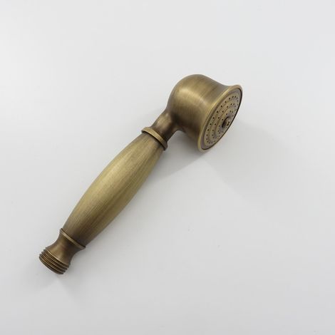 Antique European style copper shower head, handheld shower head, small shower head, blue and white porcelain telephone-style shower head (1/5)