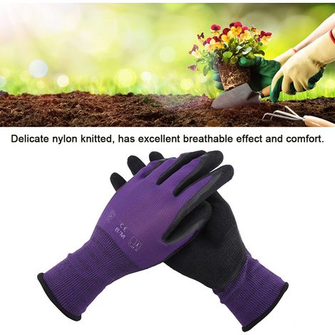 Gants de jardinage en nylon nitrile latex résistants à l'usure et offrant une excellente adhérence pour une utilisation en toute sécurité (1/5)