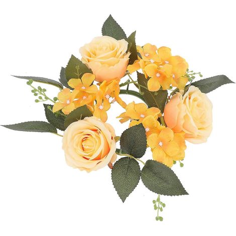 Couronne de fleurs artificielles pour la décoration intérieure (lot de 2) (1/5)