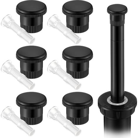 Lot de 6 buses d'arrêt de pulvérisation compatibles avec la série Rain Bird 1800, comprend un filtre de buse à maille fine, un capuchon de tête d'arrosage de rechange pour irrigation (1/5)