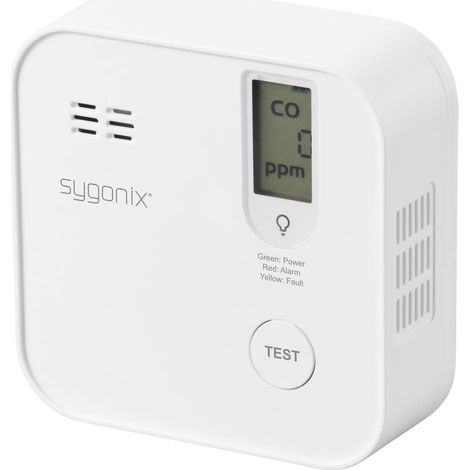 Sygonix Rilevatore monossido di carbonio inclusa batteria con 10 anni di vita, con sensore interno a batteria Rileva Mo (1/5)