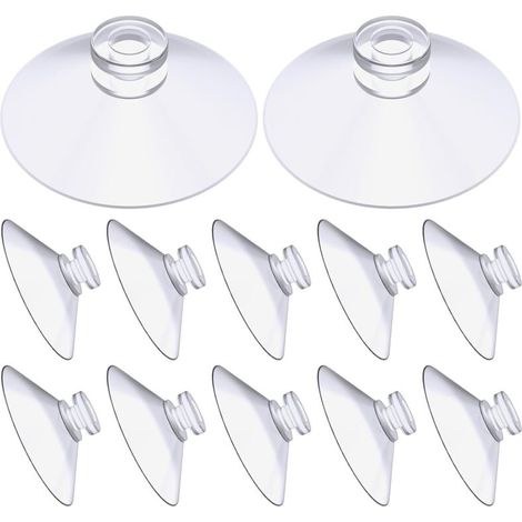 Saugnapf, 12 Stück Glastisch-Saugnapf, Mini-Saugnapf, extra starker PVC-Vorhang-Aufhänge-Isolierungs-Saugnapf, einfache transparente Saugnäpfe für Glas, Fliesen, Wände (30 mm) (1/4)