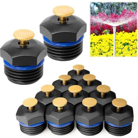 Set di 12 irrigatori nebulizzatori – Ugello agricolo regolabile a 360° per l'irrigazione del giardino (1/5)