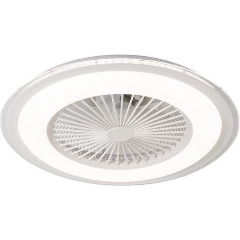 Perenz Ventilatore Da Soffitto 7129 B IR White Con Luce LED CCT Telecomando 600mm 44W