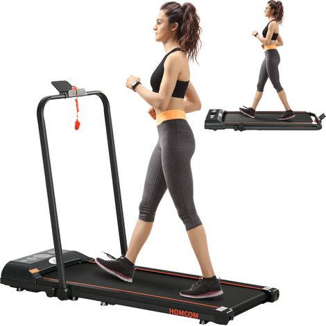 Compact Foldable Walking Treadmill with LED Display and Wheels for Home Office Gym Use Red Color (1/5)