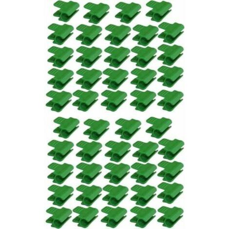 Fascette stringitubo per tubi da giardino – Confezione da 48 pezzi in plastica verde, diametro esterno 16 mm, per serre e teli protettivi
