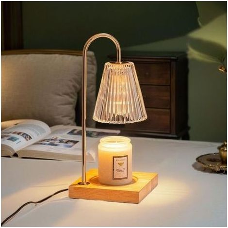 Diffuseur de parfum électrique avec 2 ampoules chauffantes, sans fumée et sûr pour la cire aromatique avec interrupteur à gradation pour la décoration de la maison (Champagne) [Classe énergétique G] (1/5)