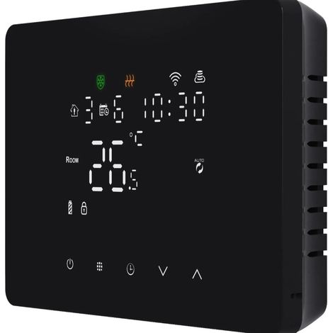 Termostato wifi da parete – caldaia / pompa di calore nero electraline- 59108