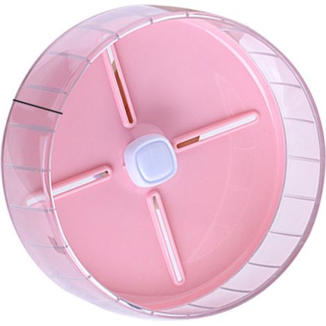 Roue d'exercice silencieuse pour hamster, jouet idéal pour les petits animaux de compagnie, compatible avec les cages pour hamsters, 26 cm (10,2 pouces), rose (1/5)
