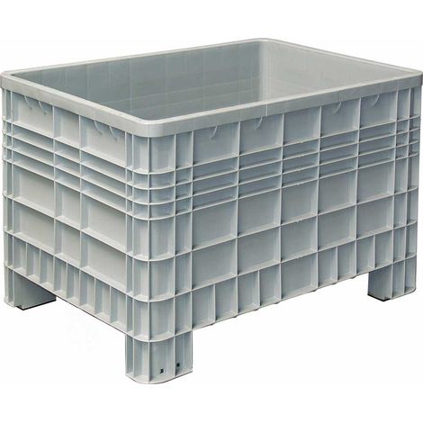 BRB Palettenbox mit Außenrippen und 4 Füßen, LxBxH 1170 x 800 x 800 mm (1/2)