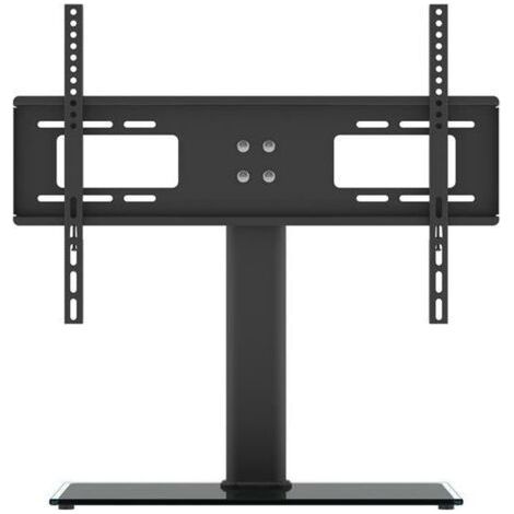 Support TV sur Pied TV Universel - pour de 32-55 Pouces Télévision,Réglable en Hauteur Max Charge 40kg VESA 200200 mm,avec la Base en Verre Trempé & Gestion des Fils-Chrom (1/5)