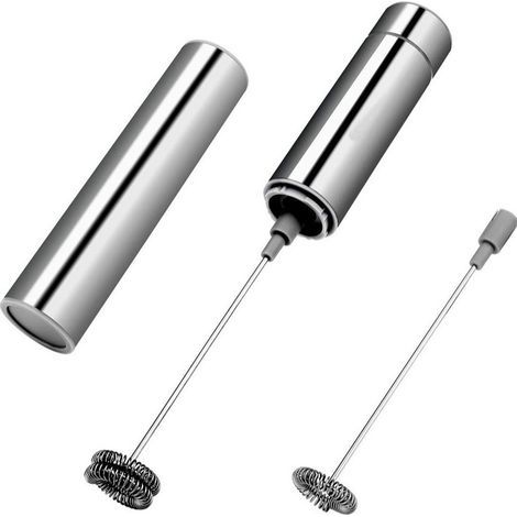 Wiederaufladbarer Milchaufschäumer, elektrischer Handmilchaufschäumer, abnehmbarer Edelstahlrührer, Getränkemixer, Milchaufschäumer, Mini-Mixer (für Matcha & Latte) (1/5)