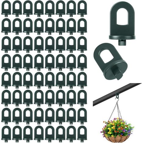 Lot de 50 Pinces de Serrage, Clips pour Serre en Plastique, Fixation Solide pour Parasols de Serre, Paniers Suspendus et Pots de Fleurs, Vert (1/5)