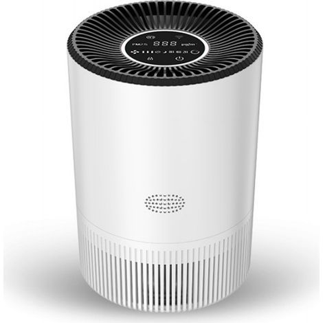Purificador de aire de escritorio para el hogar, la oficina, el dormitorio y la cocina Purificador de aire portátil con temporizador y configuración silenciosa Filtra el polvo, (1/5)