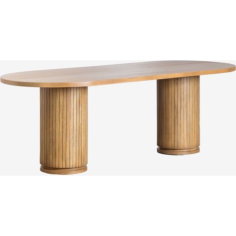 Mesa de comedor ovalada en madera de mango Analis SKLUM 240 x 110 cm (1/5)
