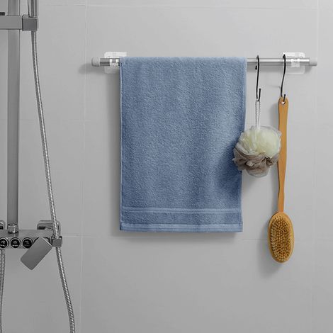 Clips de fixation pour tringle à rideaux, clips pour tringle à rideaux de porte et d'armoire, cadre de fixation auto-adhésif sans perçage, clips à boucle pour tringle à rideaux de douche, crochets adh (1/5)