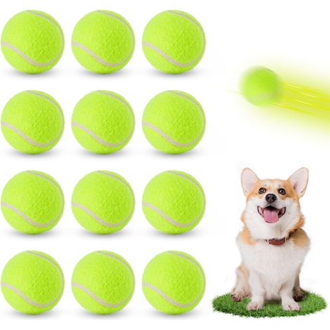 12 Pieces Tennis Ball for Dogs, 2 in Mini Dog Tennis Ball, Play Balls for Small Dogs, Interactive Toy for Dogs Compatible with Puppy Ball Launcher (1/5)
