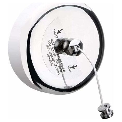 Cuerda de tender retráctil de acero inoxidable, tendedero extensible de 3,8 m, secador de ropa retráctil para interiores, tendedero para hotel, baño y balcón (1/5)